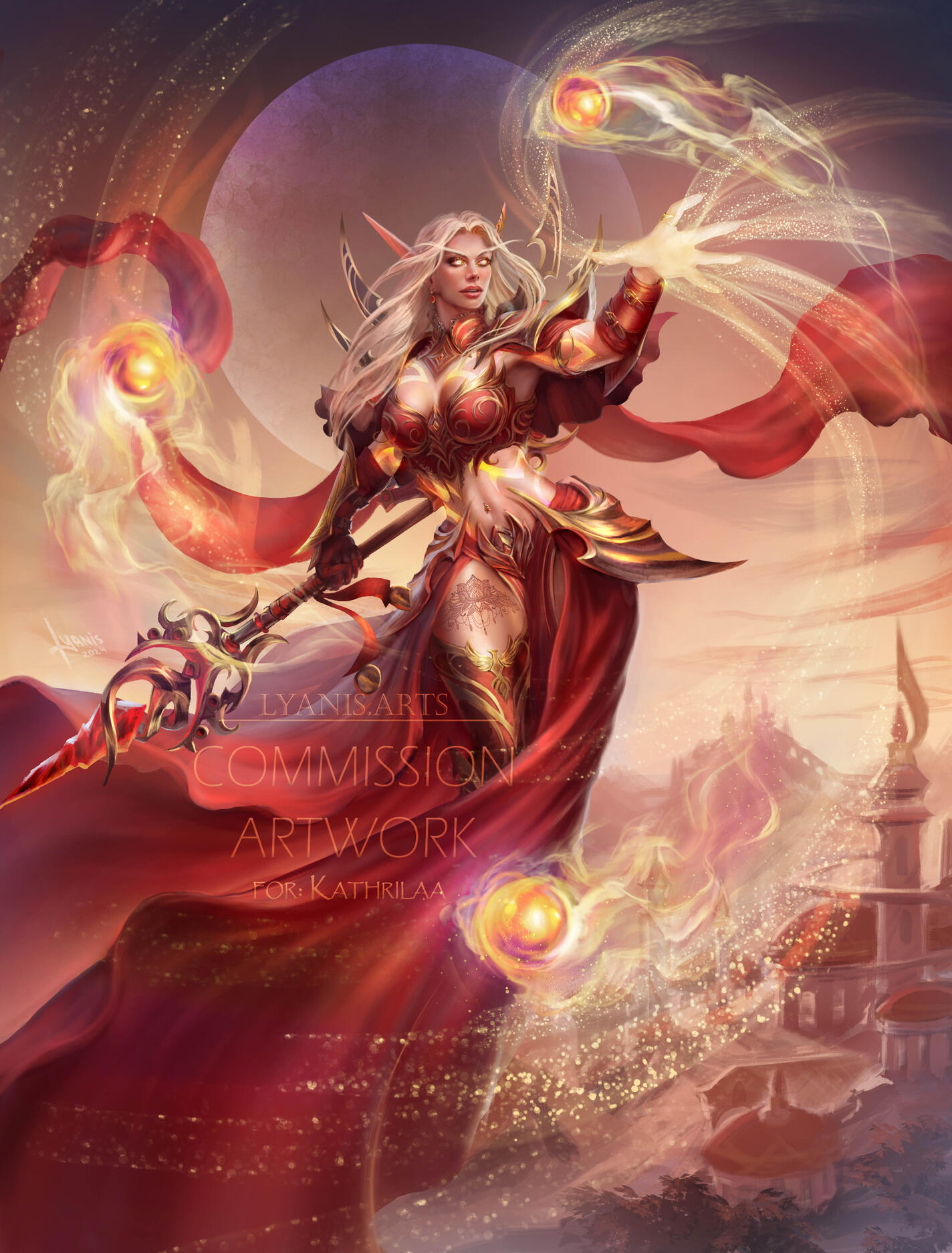 "Flamebound Majesty" Artist: LyanisArts 08-08-2024